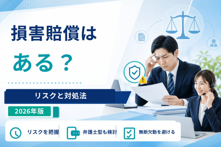 退職代行で損害賠償を請求されることはある？リスクと対処法