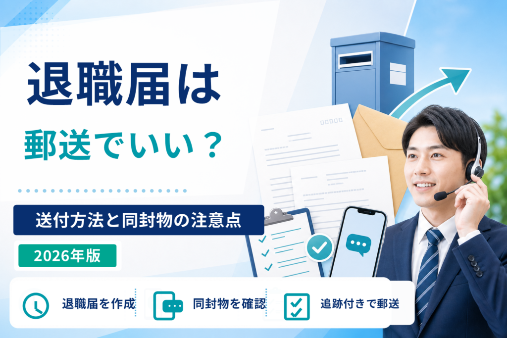 退職代行を使う時の退職届は郵送でいい？送付方法と同封物の注意点